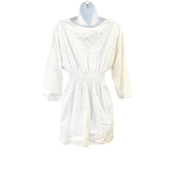 NWT Seaspice Dulce' Long Sleeve Mini Cotton Cover Up Dress Small - Picture 3 of 11